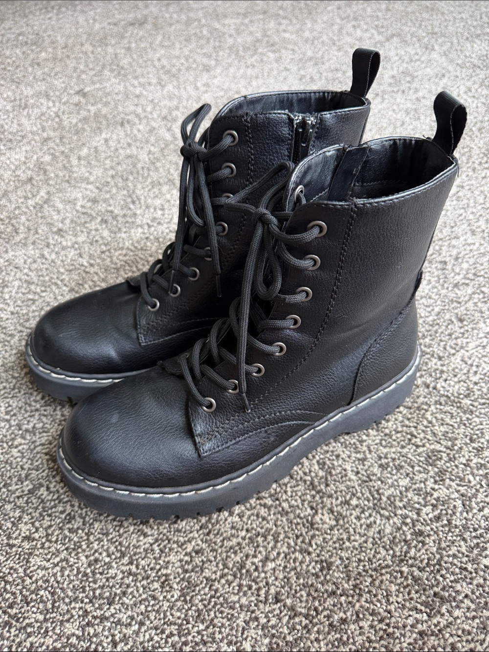Sincerely Jules Black Combat Boots | W 8